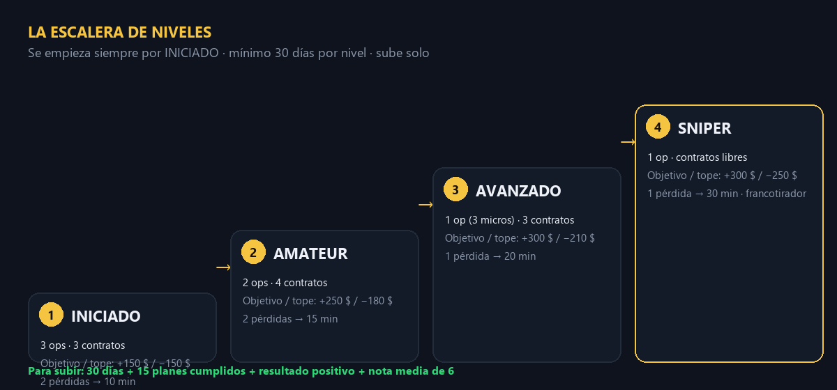 La escalera de niveles